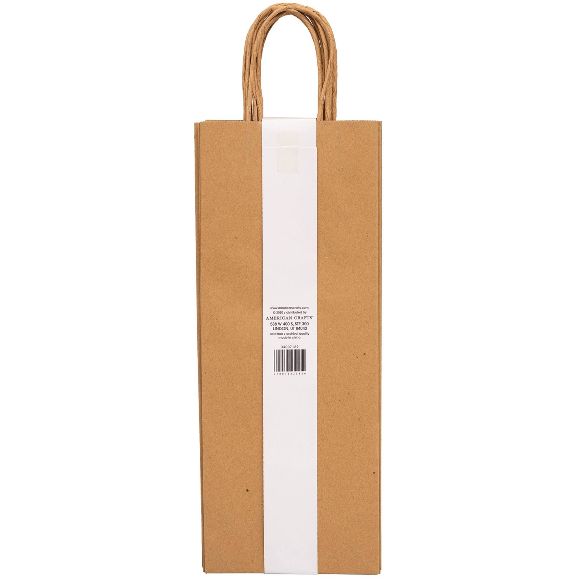 American Crafts™ Fancy That Kraft Wine Gift Bags, 6ct.